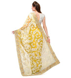 Lemon Net Saree with Resham Work