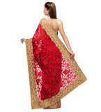 Maroon Net Saree with Resham Work