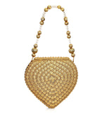 Golden Stone Studded Clutch