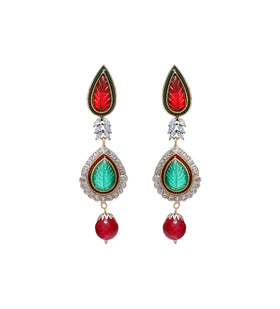 Multi-Color Stone Studded Earrings