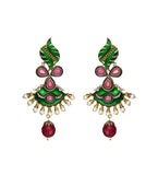 Multi-Color Stone Studded Earrings