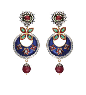 Multi-Color Stone Studded Earrings