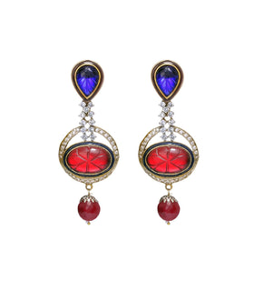 Multi-Color Stone Studded Earrings