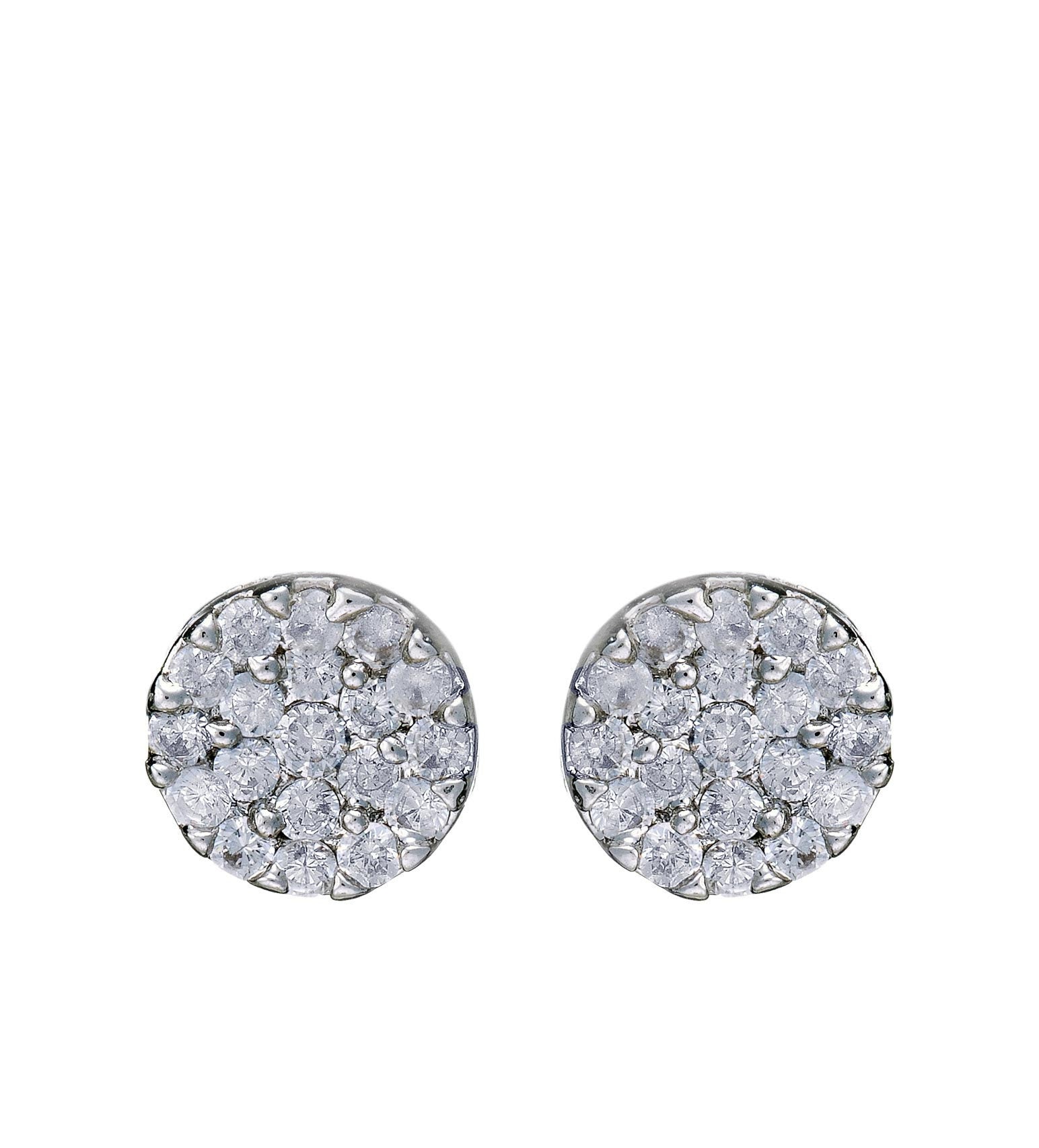 White Stone Studded Earrings
