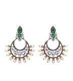 Stone & Pearl Studded Earrings