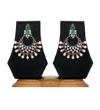 Stone & Pearl Studded Earrings