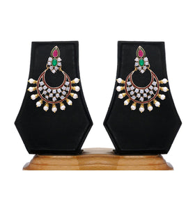 Stone & Pearl Studded Earrings