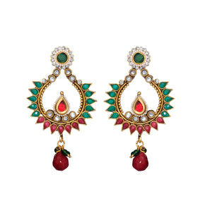 Multi-Color Stone Studded Earrings