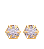 Gold Stone Studded Earrings