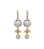 Gold Stone Studded Earrings