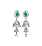 Green Stone Studded Earrings