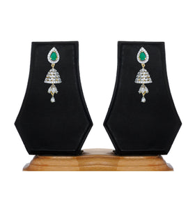 Green Stone Studded Earrings