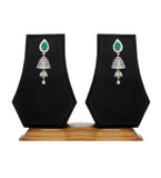 Green Stone Studded Earrings