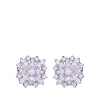 Flower Shaped Stone Studded Earrings