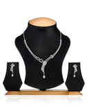 White Stone Studded Necklace Set