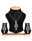 Stone & Pearl Pendant Set