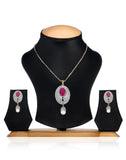 Stone & Pearl Pendant Set