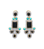 Multi-Color Stone Studded Earrings