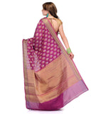 Purple Cotton Silk Saree