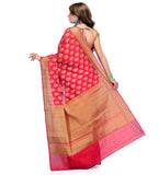 Red Cotton Silk Saree