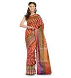 Rust Silk Georgette Saree