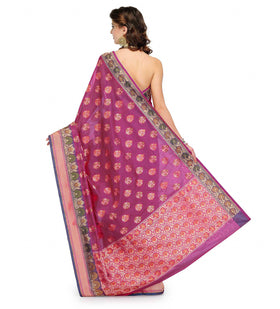 Purple Silk Georgette Saree