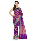 Violet Silk Georgette Saree