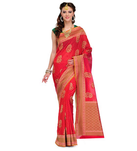 Red Silk Georgette Saree