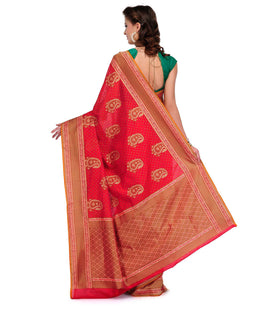 Red Silk Georgette Saree