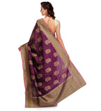 Violet Silk Georgette Saree