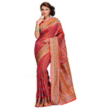 Pink Silk Georgette Saree