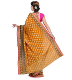 Mustard Silk Georgette Saree