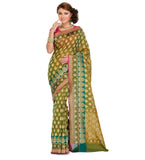 Green Silk Georgette Saree