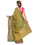 Green Silk Georgette Saree