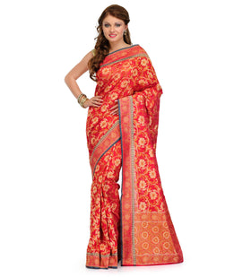 Red Silk Georgette Saree