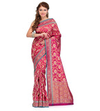 Magenta Silk Georgette Saree