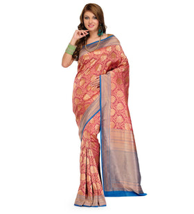 Mauve Silk Georgette Upada Saree