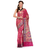 Purple Silk Georgette Upada Saree