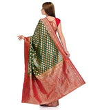 Green Silk Georgette Upada Saree