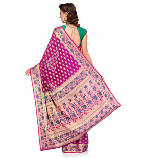 Violet Silk Georgette Saree