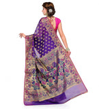 Violet Silk Georgette Saree