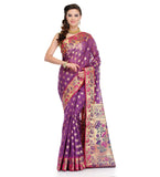 Violet Silk Georgette Saree