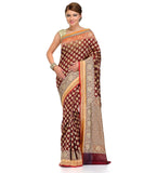 Maroon Silk Georgette Saree