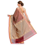 Maroon Silk Georgette Saree