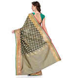 Green Silk Georgette Saree