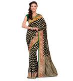 Black Silk Georgette Saree