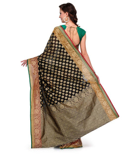 Black Silk Georgette Saree