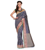 Navy Blue Silk Georgette Saree