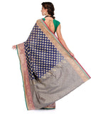 Navy Blue Silk Georgette Saree