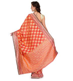 Rust Silk Georgette Saree